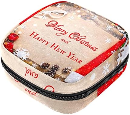 Санитарна торба за складирање на салфетка, торбичка за подлога, торбичка за подлога, мала торба за шминка, Божиќ