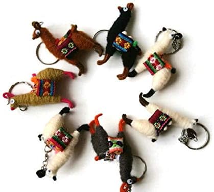 Минијатурни колекционери llamas alpaca клуч за клучеви на големо со пакувања 6 пакувачки торбички шарм многу