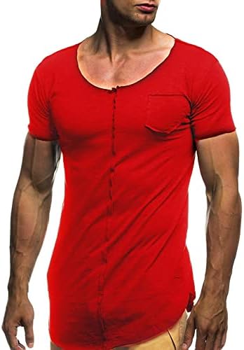 Машки мускулни маици се протегаат кратки ракави против бодибилдинг на вратот Атлетски маички кошула стилски тенок вклопат обични