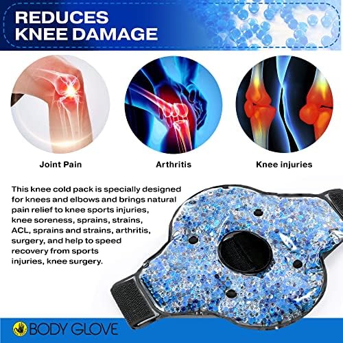 Пакувања со мраз за тело на ракавици за повреди што можат да се употребуваат пакување со мраз на коленото, 2 во 1 топла и ладна болка за олеснување на болката, микробр