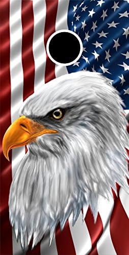 Американско знаме и американски орел со корнизи од 3 метри ламинирани решетки за обвивка