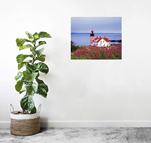 Мејн Вест Квади Хед светилник Seascape сценографија природен wallиден декор слика уметност постер