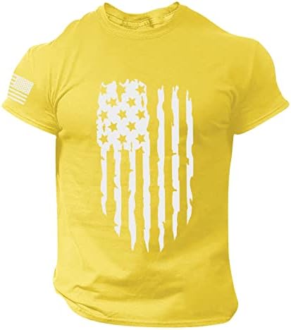 Bmisegm летни теретани кошули мажи мажи летни независни ден мода случајна печатена маица со кратки ракави ноќна кошула