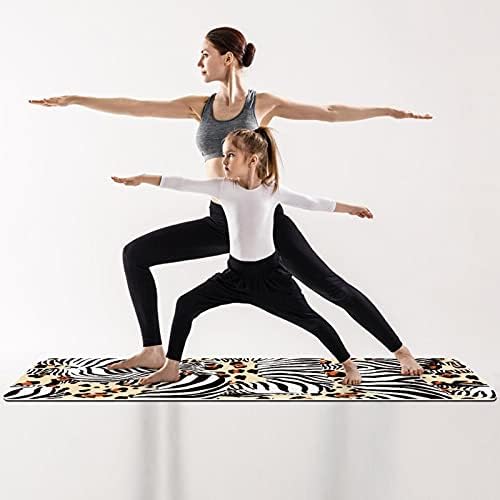 Siebzeh Zebra Model Premium Doss Yoga Mat Eco Friendly Rubber Health & Fitness Nonlip Mat за сите видови на вежбање јога и пилатес
