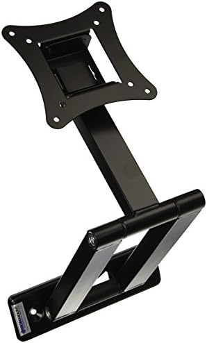 Monmount единечен LCD монитор ВЕСА биро штанд - прилагодлив за висина, црна