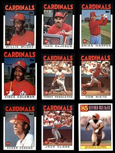 1986 Topps St. Louis Cardinals Team Set St. Louis Cardinals NM/Mt Cardinals