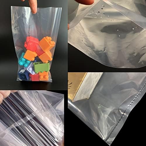 100 парчиња 6 x12 чисти пластични торби за риби, торби за испорака со дебелина од 3 мил