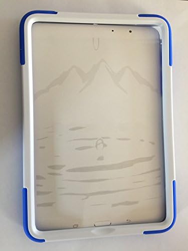БНИ - Безжичен Солиден Хибриден Оклопен Бранител Со Висок Удар За Заштита На Целото тело Кабриолет Вграден Штанд За Samsung Galaxy Tab 9.7 - Сино Бело