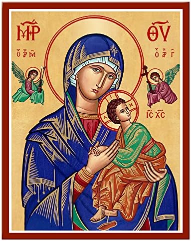 Манастирски икони Пресвета Богородица за постојана помош за монтирање на икона за плакета 7.8 x 10