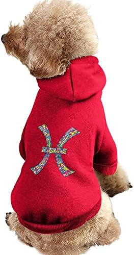 Риби соstвездие облека за кучиња зимски дуксери за миленичиња меки и топли дуксери за кучиња за мали средни кучиња