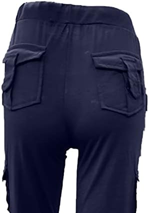 Jораса женски џемпери еластични панталони за половината на половината со средно кревање панталони копчето дното персонализирано со