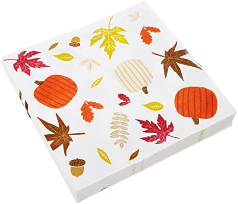 Есенски хартиени плочи и салфетки, чаши, прибор за јадење за Денот на благодарноста, материјалите за есенски забави