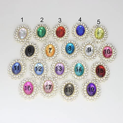 Niuk 10 парчиња 31мм овални акрилни дијамантски копчиња за ринестон за занаетчиски метални кристални камен ракотворби Дома тапацир