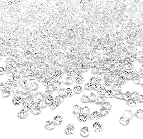 Пополнувачи на вазни Lyfjxx, акрилни дијаманти 20 mm 280 парчиња чист кристален дијамант за свадбени маса распрскувачи на камења конфети за