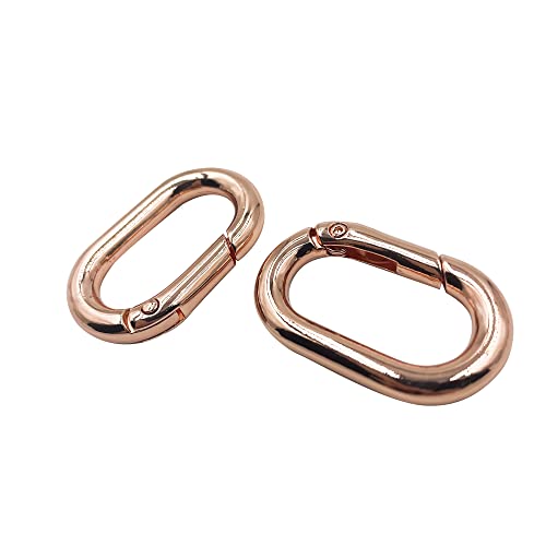6pcs Карабинер метален пролетен клуч прстен, клип на куки за пролетни куки, пролетен клуч за клучеви, овален прстен за торби, чанти A894