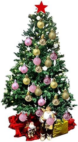 Божиќна декорација и аранжмани материјали за новогодишна елка 3см/36 парчиња Божиќна топка Светла топка забава украси за девојчиња