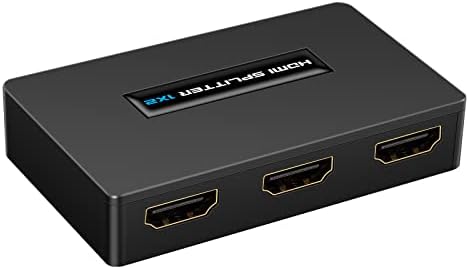 HDMI Сплитер 1 во 2 Надвор 4K@30hz HDMI Сплитер 1x2 За Двојни Монитори HDMI 1 Извор до 2 Прикажува Целосна HD 1080p Компатибилен СО PS4