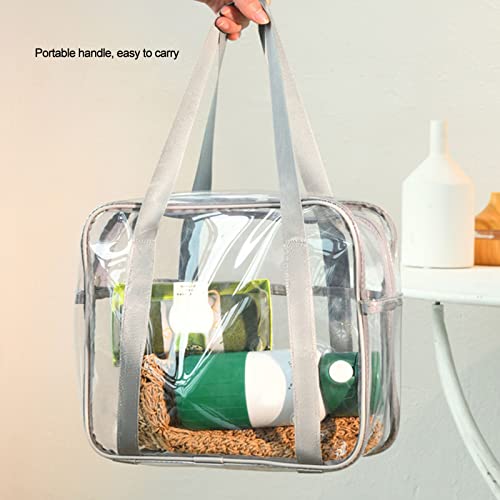 Транспарентна торба за шминка, Транспарентна Козметичка Торба со Голем Капацитет затворање на патент совршена патна торба за вашите додатоци
