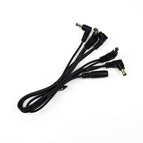 Pigtone 1 до 5 Way Way Daisy Cable Cable Guitar Effect Effect PEDAL PEDAL SPLITTER ADAPTER ADAPTER CABLE CABLE Black