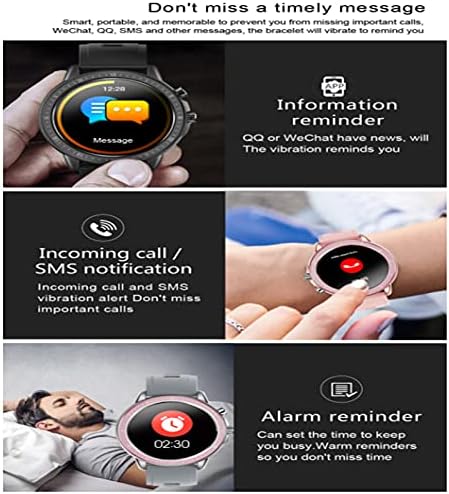 Обсе Bluetooth Smartwatch, Фитнес Тракер Од 1,3 Инчен Целосен Екран На Допир, Монитор За Спиење На Отчукувањата На Срцето, Педометар ЗА Следење