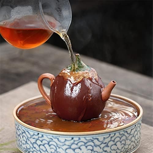 Irdfwh модар патлиџан во облик на виолетова глинеста тенџере чајник Сите рачно изработени керамички чајници 180cc Кинески кунг