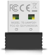 Adapter TEC USB WiFi за компјутерски адаптер за безжичен мрежен десктоп/лаптоп WiFi Dongle за Windows 11/10/7/8 & Linux Kernel 2.6.x, поддржува 5GHz & 2,4 GHz, лесна инсталација, до 433Mbps