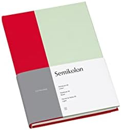 Семиколон тетратка А5, 176 страници со фино шведска хартија, испрекинати страници, морски аква покритие