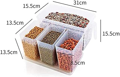 КОНТЕЈНЕР За Складирање Кутија ЗА ориз ЗА жито СО КАПАК Кутија За Складирање Храна Крцкава Кујнска Кутија За Храна Пластична Проѕирна