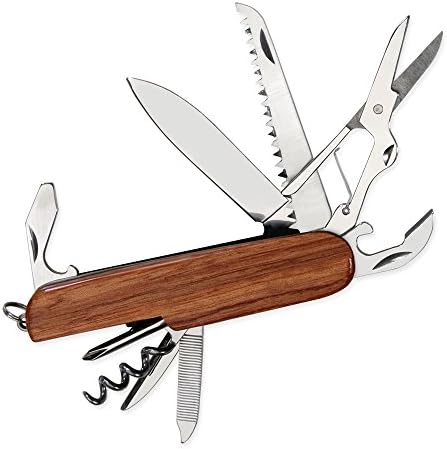 Димензија 9 Дерек 9-функција со повеќенаменски нож за алатки, Роузвуд