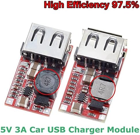 Hiigh 6-24V 12V/24V до 5V 3A CAR USB CHALGER MODULE DC BUCK STEP DOWN CONVERTER 12V 5V модул за напојување Добри 1 парчиња