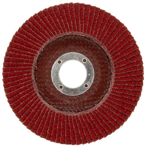 Merit PowerFlex контурирана абразивна размавта диск, тип 29, тркалезна дупка, поддршка од фиберглас, керамички алуминиум оксид, 4-1/2 Дија., 36 Грит