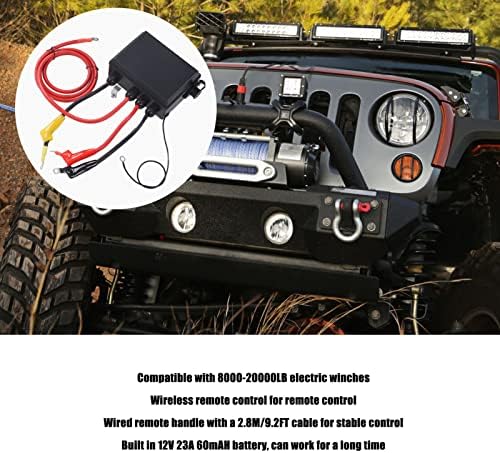 Комплет за далечински управувач со Acouto Electric Winch за CAR ATV UTV 8000‑20000lb Winch Wireless и 3Pin Plug Wired Remote Contaw
