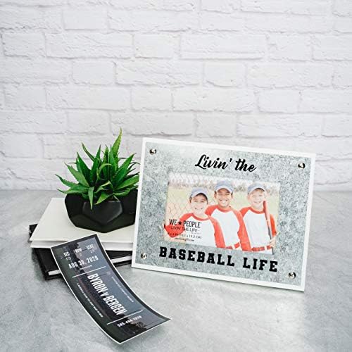 Компанија за подароци на Павилјон Ливин 'Бејзбол живот-8,5х6,5 инчи и рамка за сликање на слика, сребро