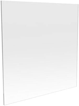 FifturedIsplays® Транспарентна акрилна плоштад плоштад, чиста табла за знаци на плоштад акрилен лист 10,5 x 10,5 Плакета за лого 18492-SNL