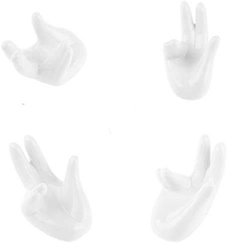 Сет од 2 бели керамички рачно изработени држач за поддршка на рацете за 6 дупки /12 дупки Зелда Окарина
