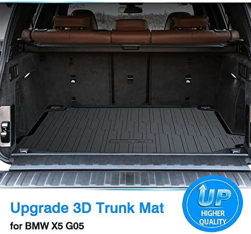POWERTY компатибилен со карго-лагер BMW X5 2023 2022 2021 2020 2019 Trunk Trunk Trood 3D Floor Mat TPO прилагодено вклопување на