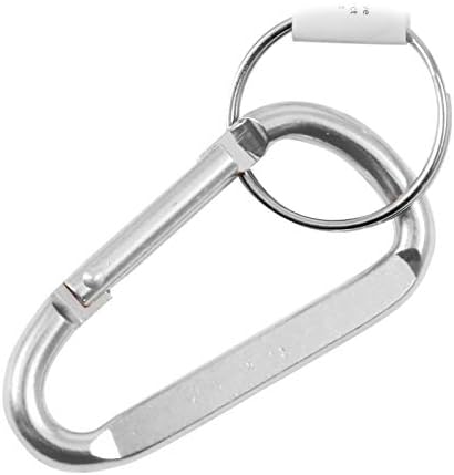 ASR на отворено 7мм 2,75 Среден ланец на клучеви со средно карабинер - сребро
