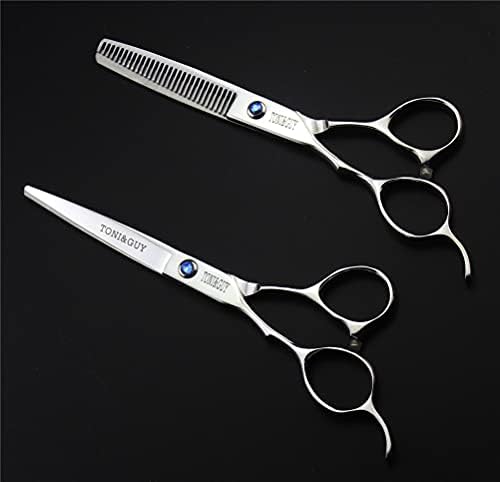 Комплети за ножици за сечење на коса, професионален бербер фризер ножици не'рѓосувачки челик, за комплет за домашни ножици во берберница, лесен