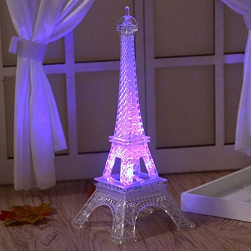 Ibasenice Ајфелова кула табела Светло предводена ноќна светлина романса разнобојна светлосна ламба за декоративна маса светло торта