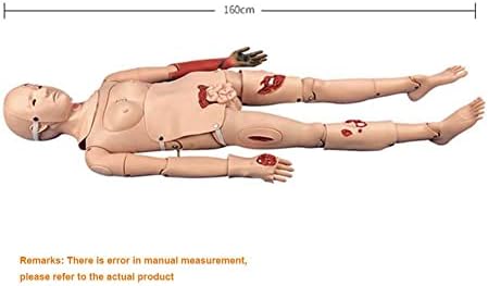 GHDE & MD PVC Анатомски човечки модел Мулти функционална грижа за траума од прва помош маникин со модул за траума за медицинска обука,
