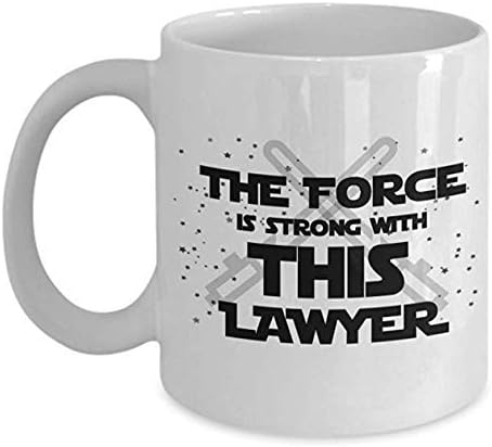 Силата е силна со овој адвокат за адвокат Смешна идеја Цитат подароци за кафе - За среќен роденден, благодарам, среќен празник подарок 11 мл