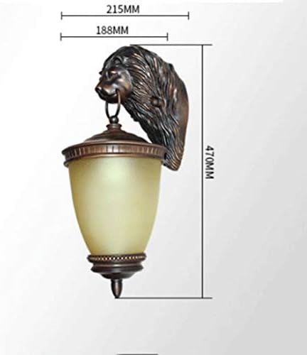 CZDYUF Европски стил на отворено wallидна ламба Градинарска ламба водоотпорна декорација на отворено wallидна ламба креативна