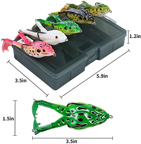 5 парчиња жаба мами со врвен риболов вештачки мек мамка 5,5 см мек силиконски риболов мами реквизит -жаба мами за бас реален дизајн со куки без