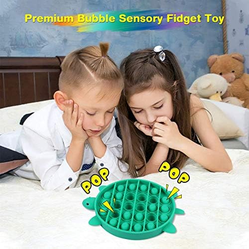 Evermarket Push Pop Bubbles Fidget Sentory Toy, Bubble Popper Stress Stress Reliever Силиконски стискање играчки за борба против анксиозност,
