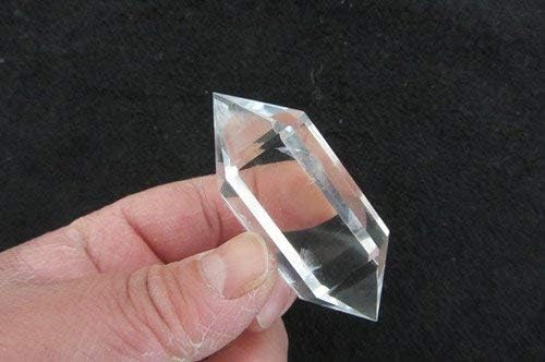 Анком лековити кристали мушка од 6 еднострана призма стил чиста природна кварц двојна прекината точка, приближно 2 должина