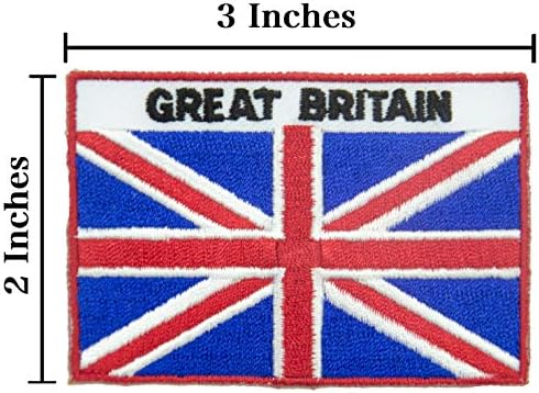 A-One 2 PCS Pack-Loch Ness Monster Patch+Англија знаме, мистериозен амблем, патнички сувенири, лепенка, шијте на IRN на јакни со кошули со