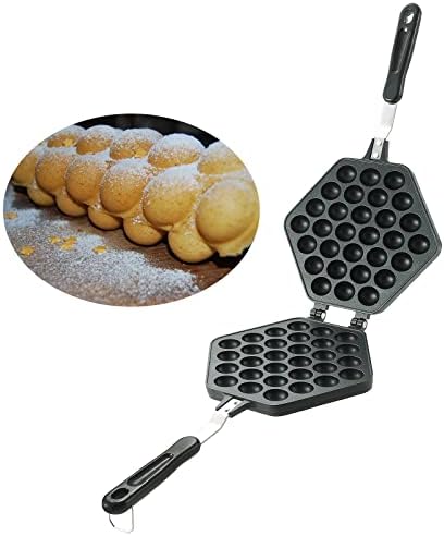 Myty Bubble Waffle Maker Pan | Јајце меур тава алуминиумска легура Еггетс тава двострана вафли за вафли за домашна употреба во кујна за