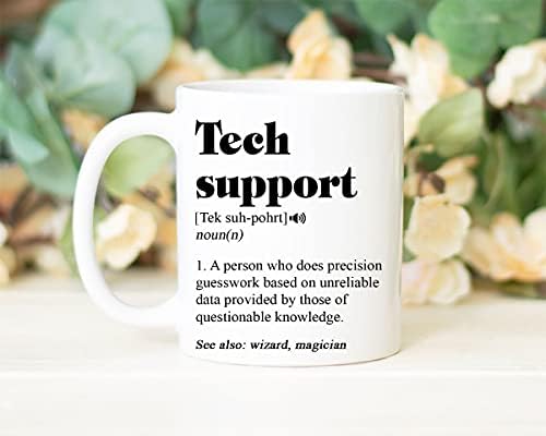 Техничка Поддршка Шолја За Кафе - Дефиниција За Техничка Поддршка-Подароци За Техничка Поддршка-Смешна Техничка Поддршка Кригла-Смешна Шолја