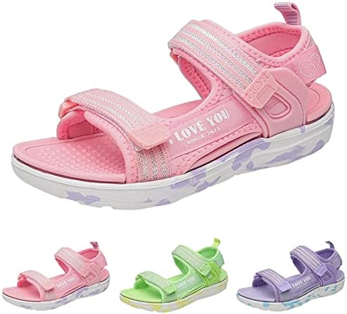 Деца чевли модни сандали со плажа светло меки слатки девојки сандали средни и големи деца куглани чевли за принцови