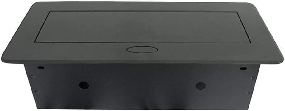 Зешан Скокачки Излез Кутија За Поврзување На Работната Површина со 2 Независна Моќност, USB, RJ45, VGA, HDMI, 3,5 mm Аудио За Канцелариско Црно